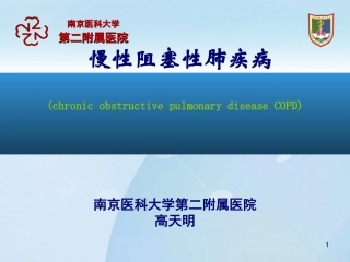 第六章  慢性阻塞性肺疾病课件2012