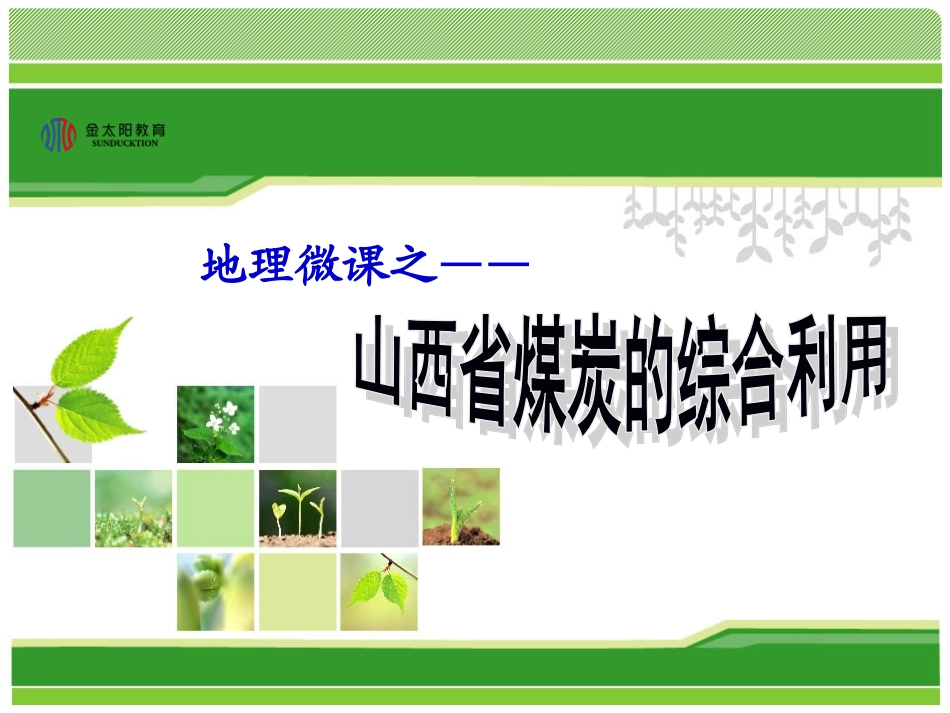 山西省能源的综合利用_第1页