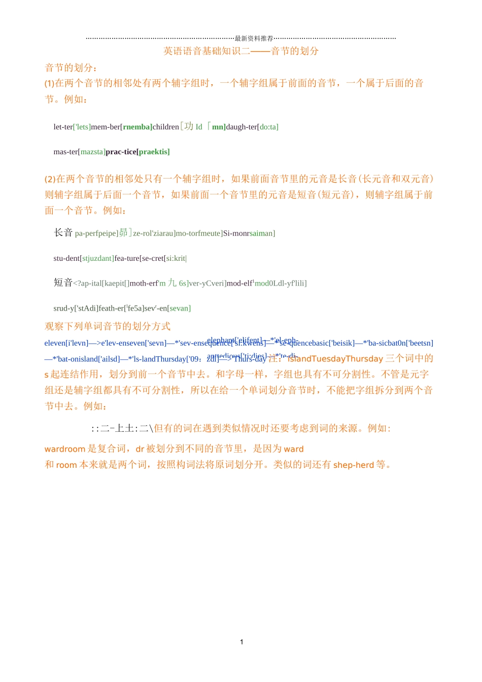 音节的划分精编版_第1页