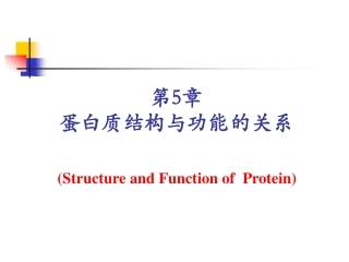 第5章 结构与功能的关系