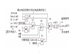 复合电压闭锁方向过流保护图