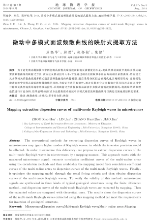微动中多模式面波频散曲线的映射式提取方法