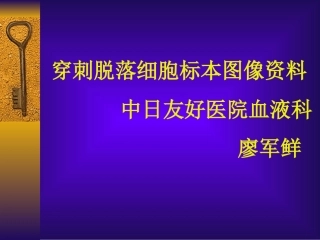 穿刺脱落细胞资料