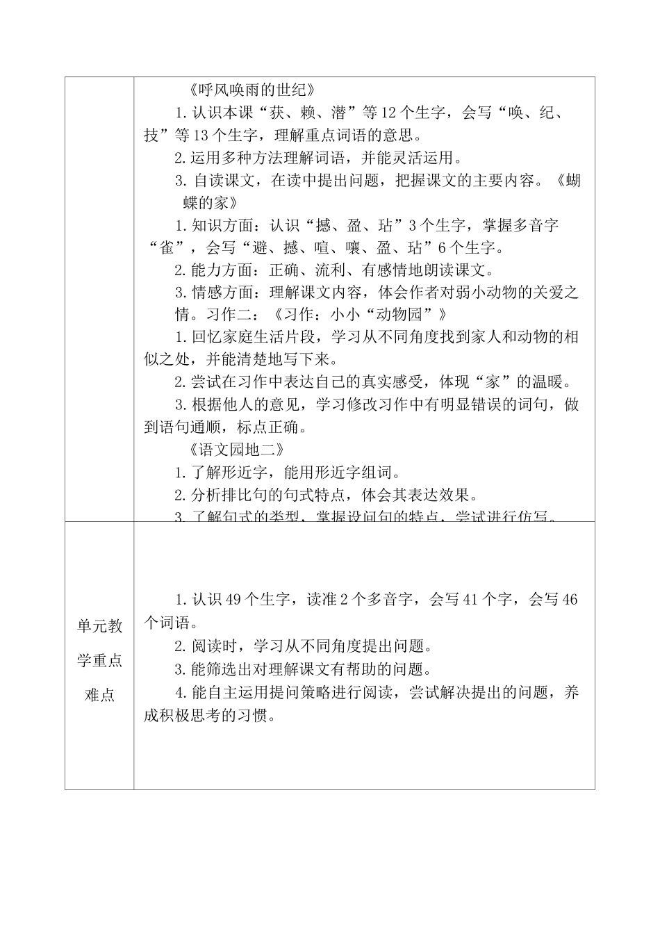 部编版小学四年级语文上册第二次集体备课_第2页