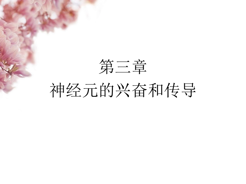 第三章 神经元的兴奋和传导_第1页