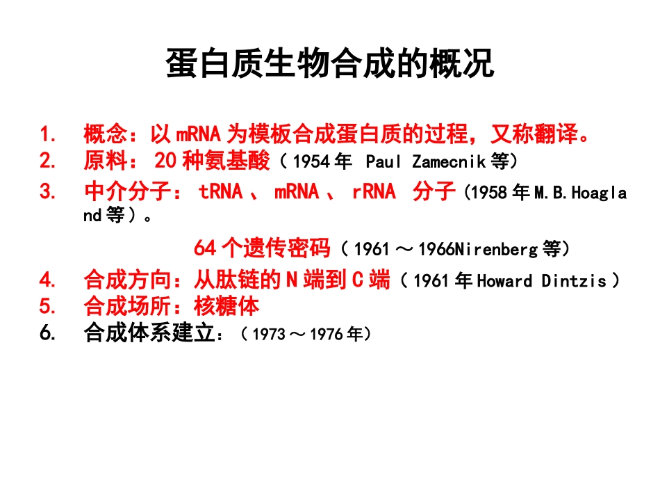 生物化学 蛋白质的生物合成_第2页