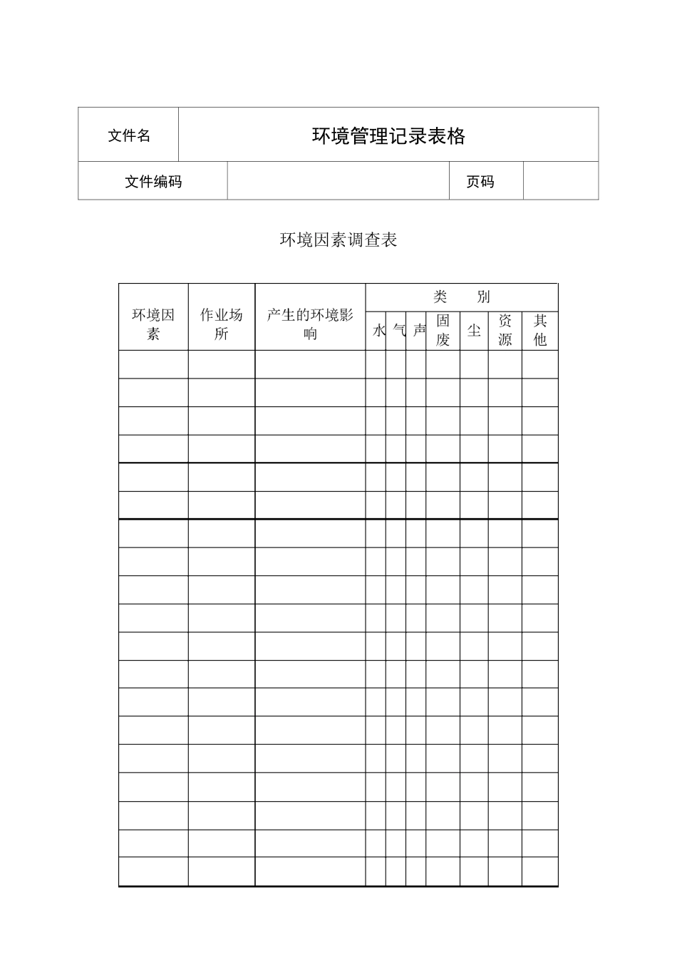 环境管理体系环境管理记录表格_第2页