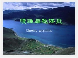 慢性扁桃体炎ppt
