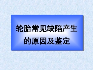 轮胎常见缺陷