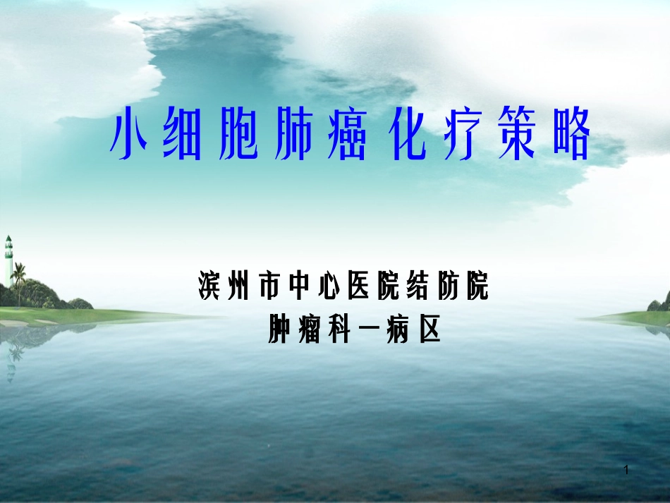 小细胞肺癌化疗策略_第1页