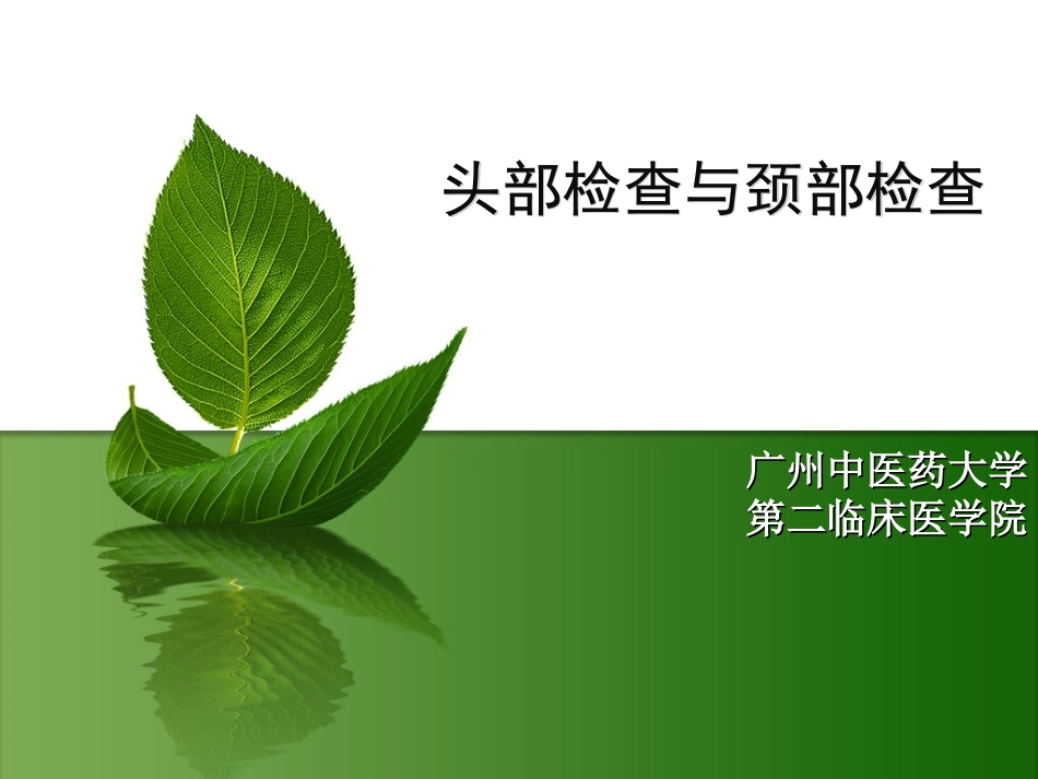 头部检查与颈部检查_第1页