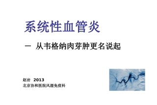 爱爱医资源-系统性血管炎2013