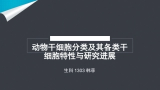 干细胞分类及特点