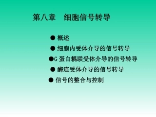 第八章  细胞信号转导