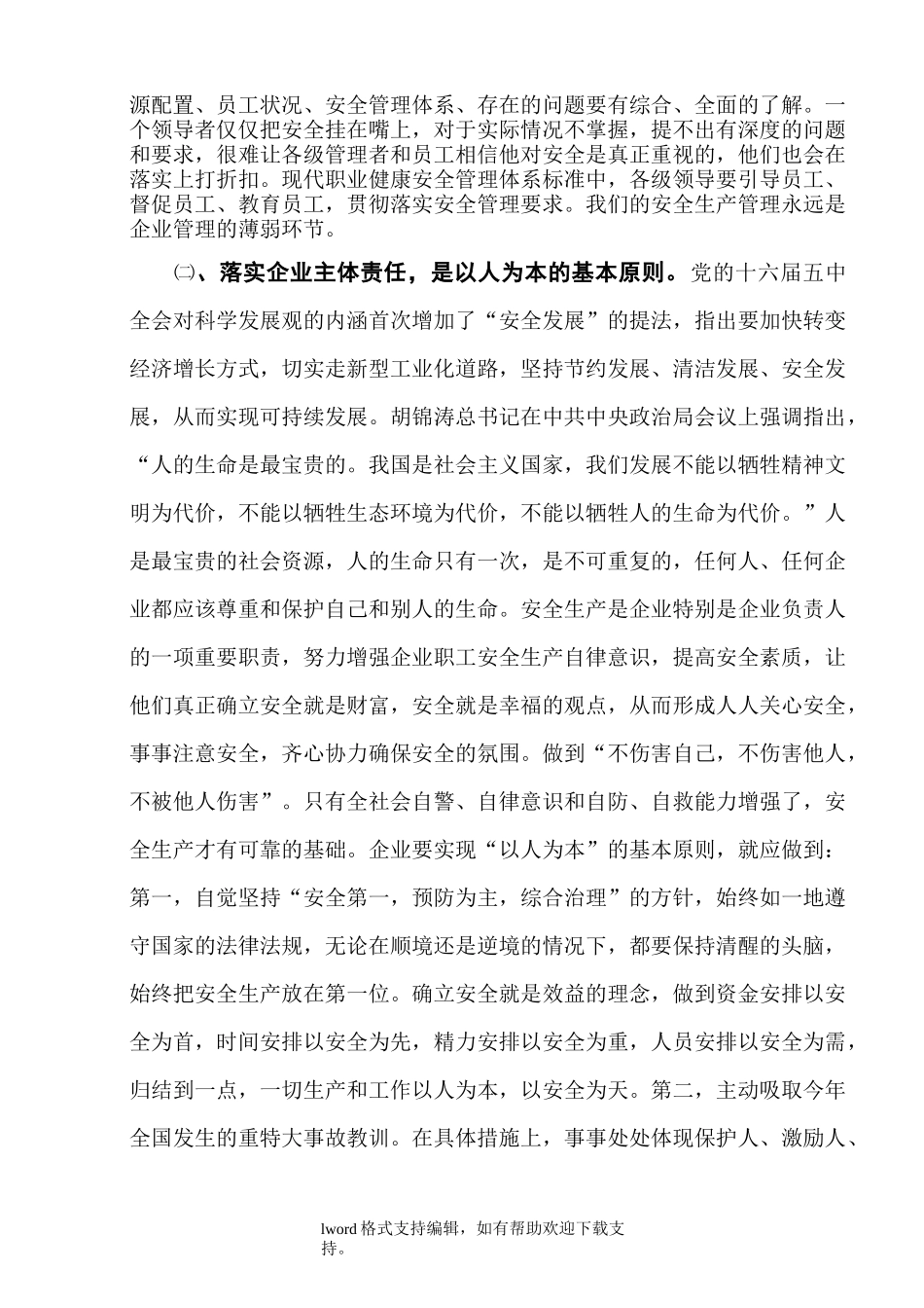 坚持安全发展,强化责任落实,提高企业本质安全_第3页