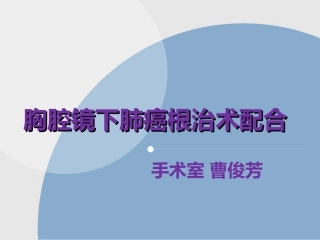 胸腔镜下肺癌根治术