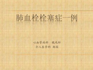 肺血栓栓塞症1例