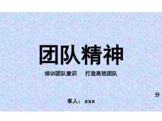 团队精神分享资料