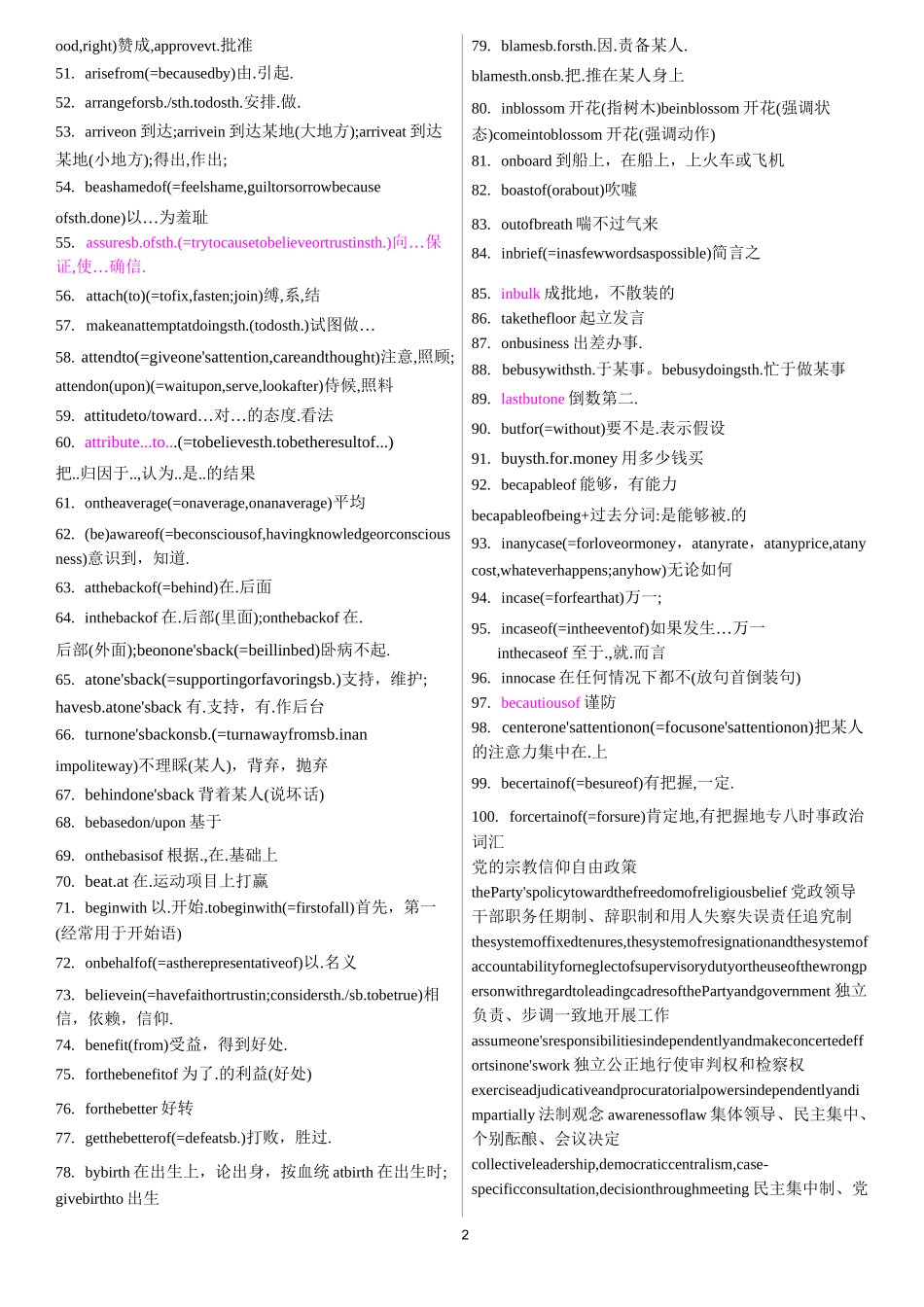 英语专八高频词汇_第2页