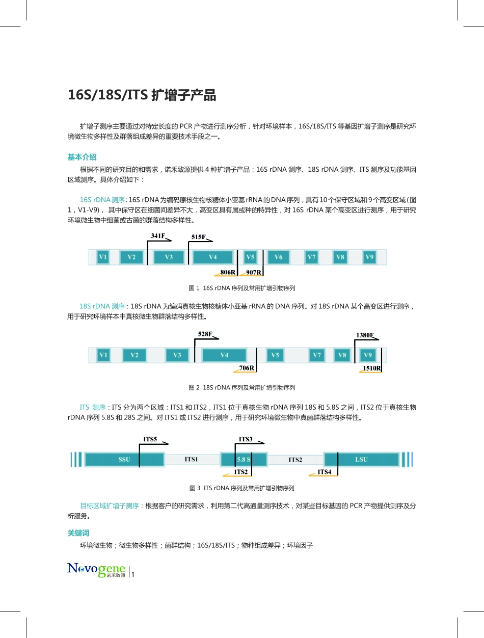 微生物16S、18S、ITS扩增子产品_第1页