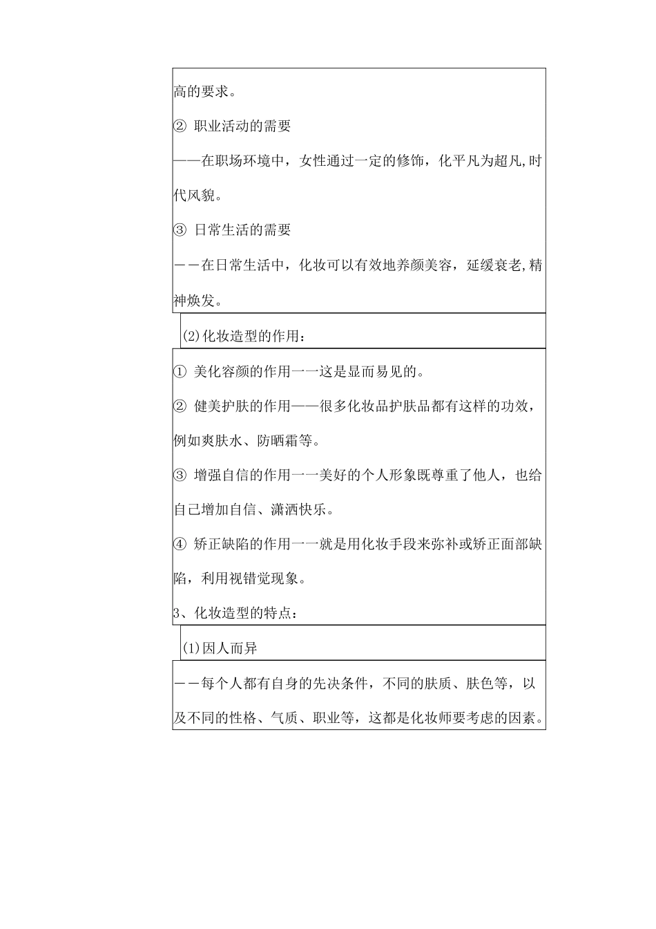 化妆与造型教案 全 _第3页