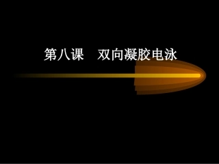 第八课双向凝胶电泳