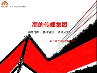 河南省高的影视传媒有限公司简介模板