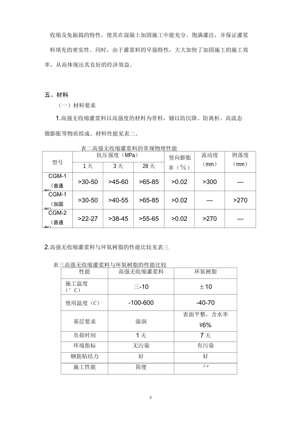 无收缩水泥混凝土浇筑施工规程_第3页