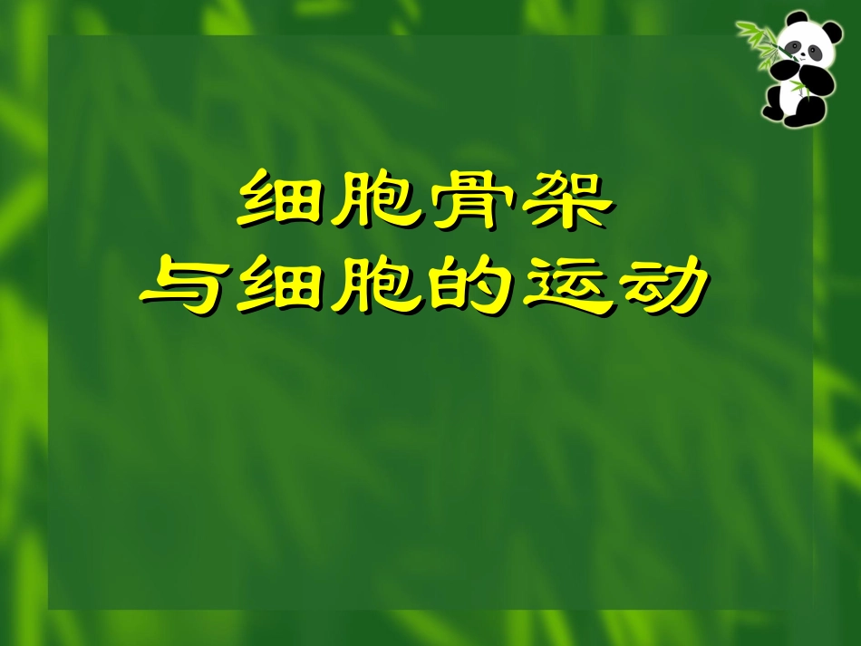 细胞骨架与细胞的运动_第1页