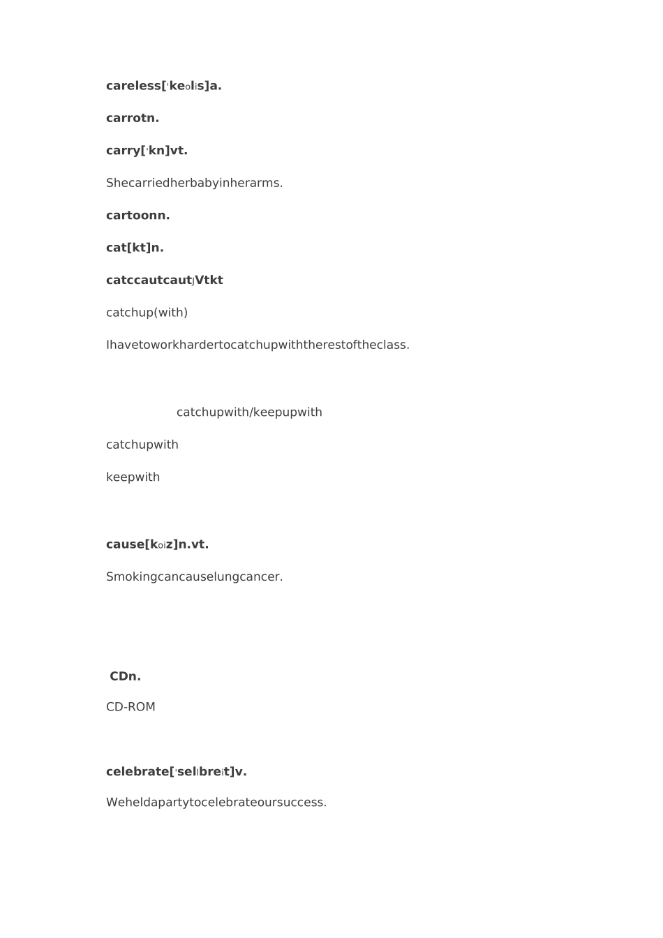 背单词  2020年中考英语考纲词汇 C_第3页