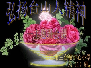 台山人精神主题班会剖析