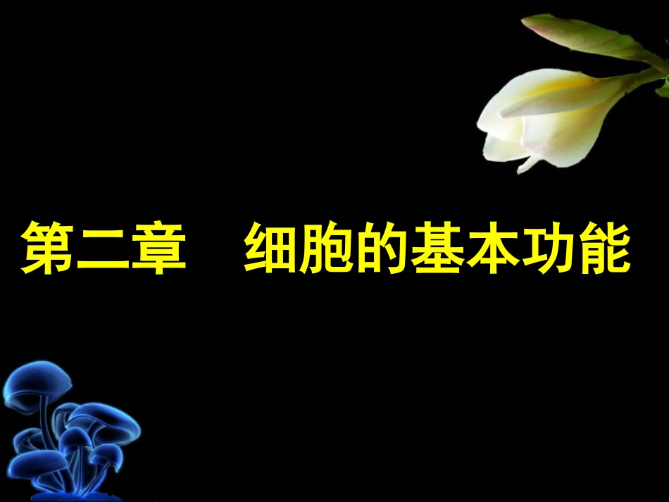 第二章 细胞的基本功能_第1页