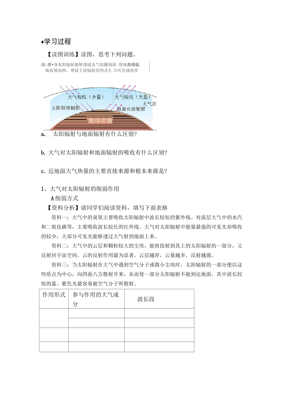 大气的受热过程教学设计_第3页