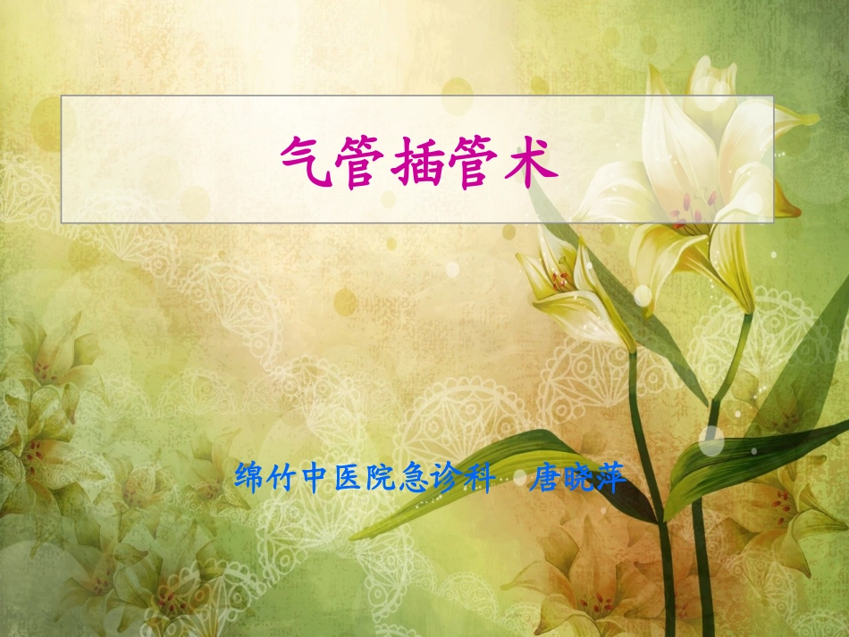 气管插管的气道管_第1页
