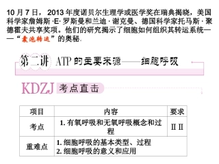 ATP的主要来源—细胞呼吸上课