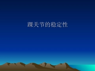 踝关节的稳定性-科里交流3