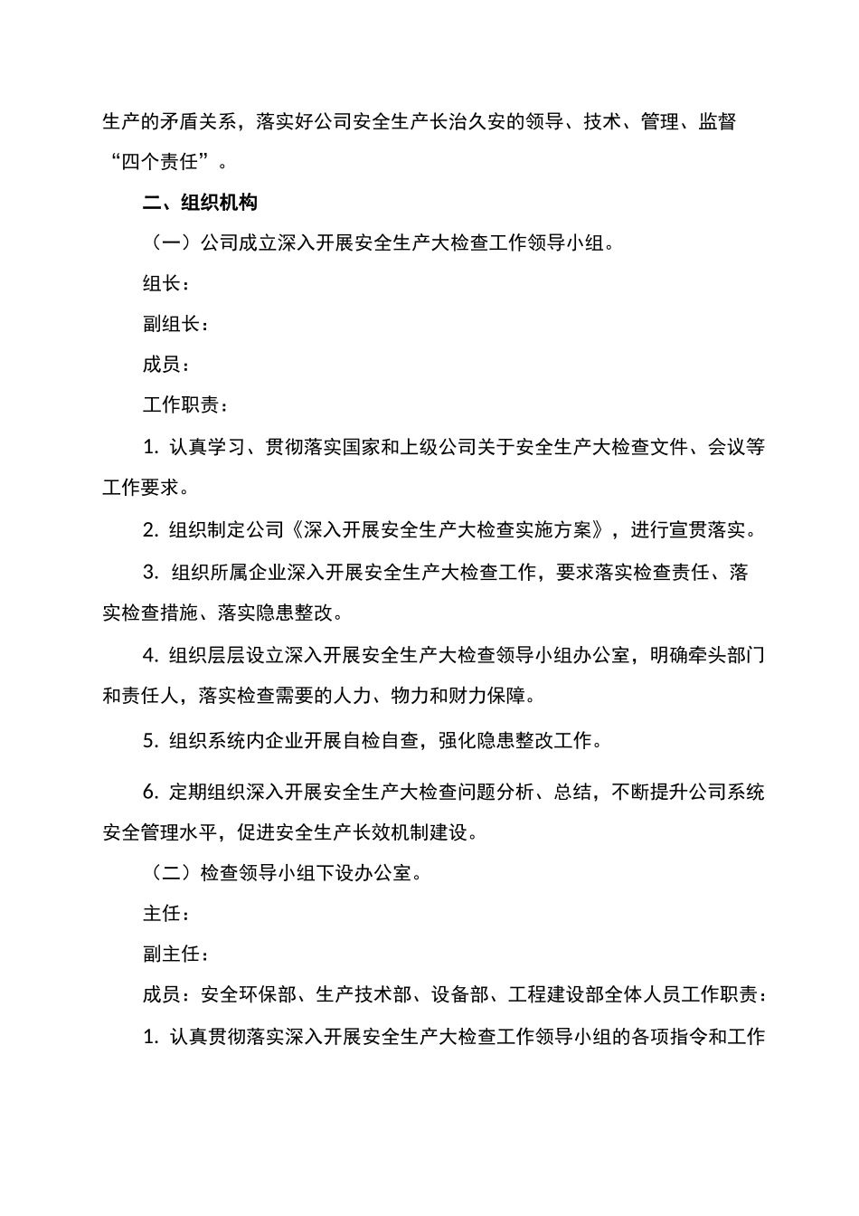 安全生产大检查方案_第2页