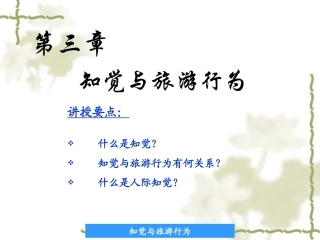 第三章 直觉与旅游行为