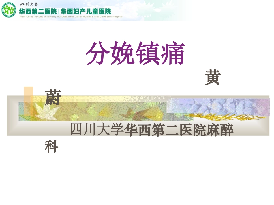 最新分娩镇痛_第1页