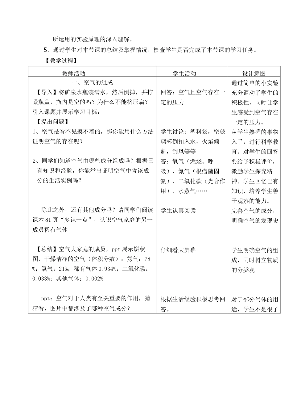 《空气的成分》教学设计_第2页