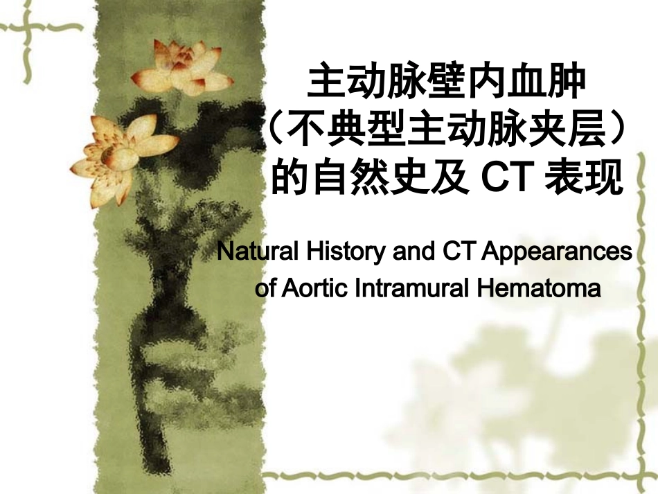 壁内血肿演变及CT表现(讲课)_第1页