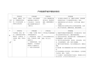 产科胎膜早破护理临床路径
