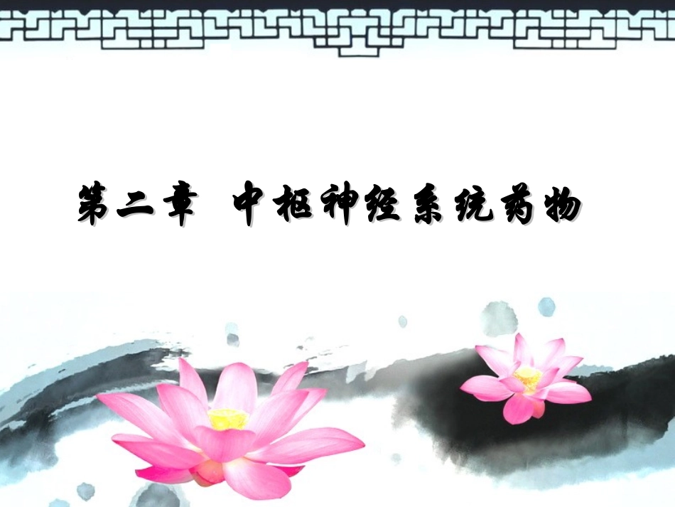 第二章 中枢神经系统药物_第1页