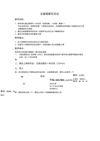 五感观察写日记