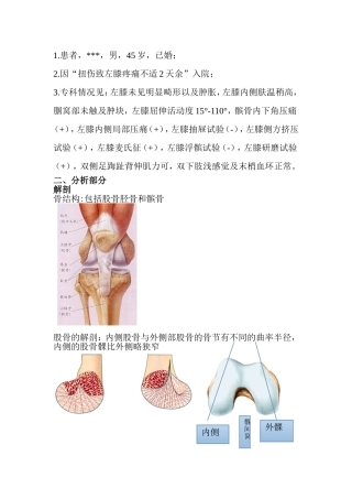 膝关节影像学分析