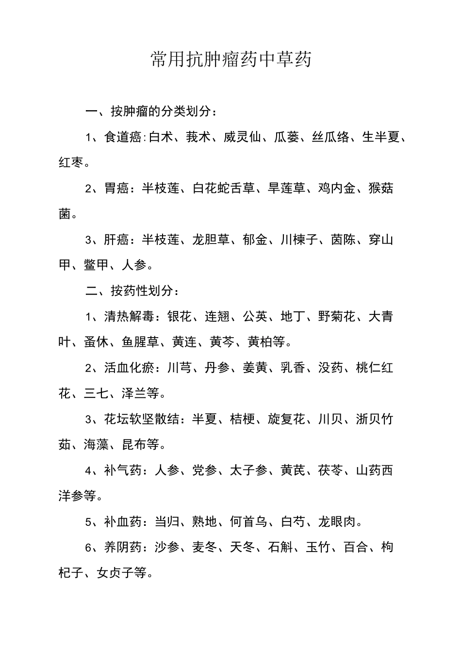 常用抗恶性肿瘤药中草药_第1页