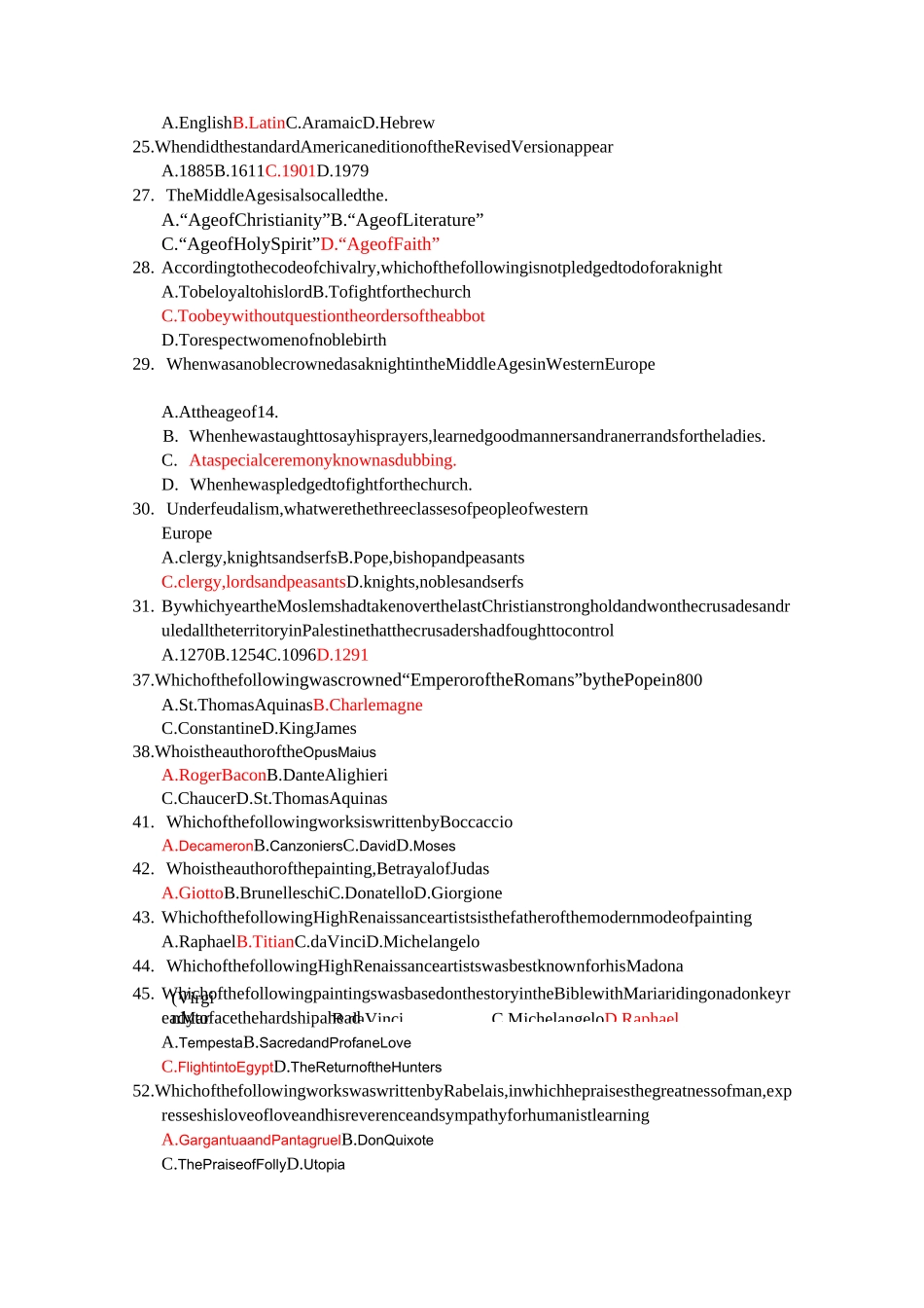 欧洲文化入门》复习题_第2页