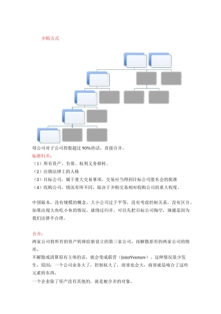 企业并购重组方式及流程