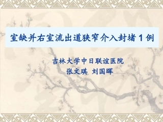 室缺并右室流出道狭窄