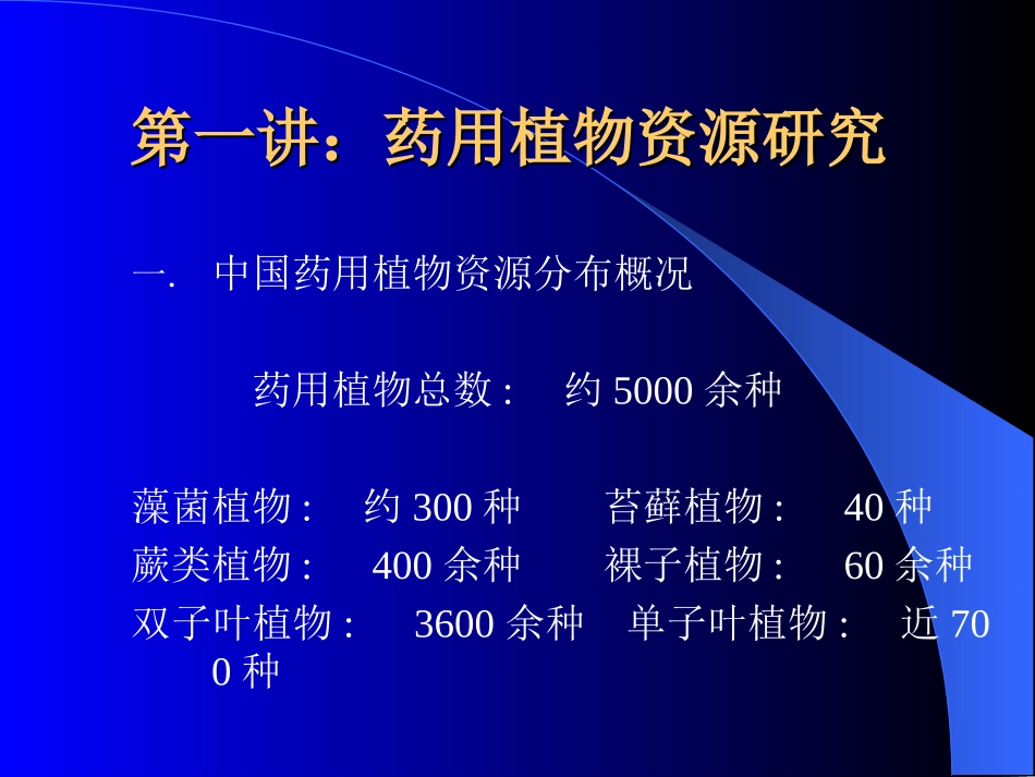 药用植物资源研究(一)_第1页